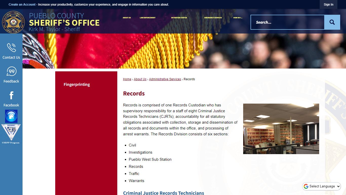 Records | Pueblo County Sheriff, CO